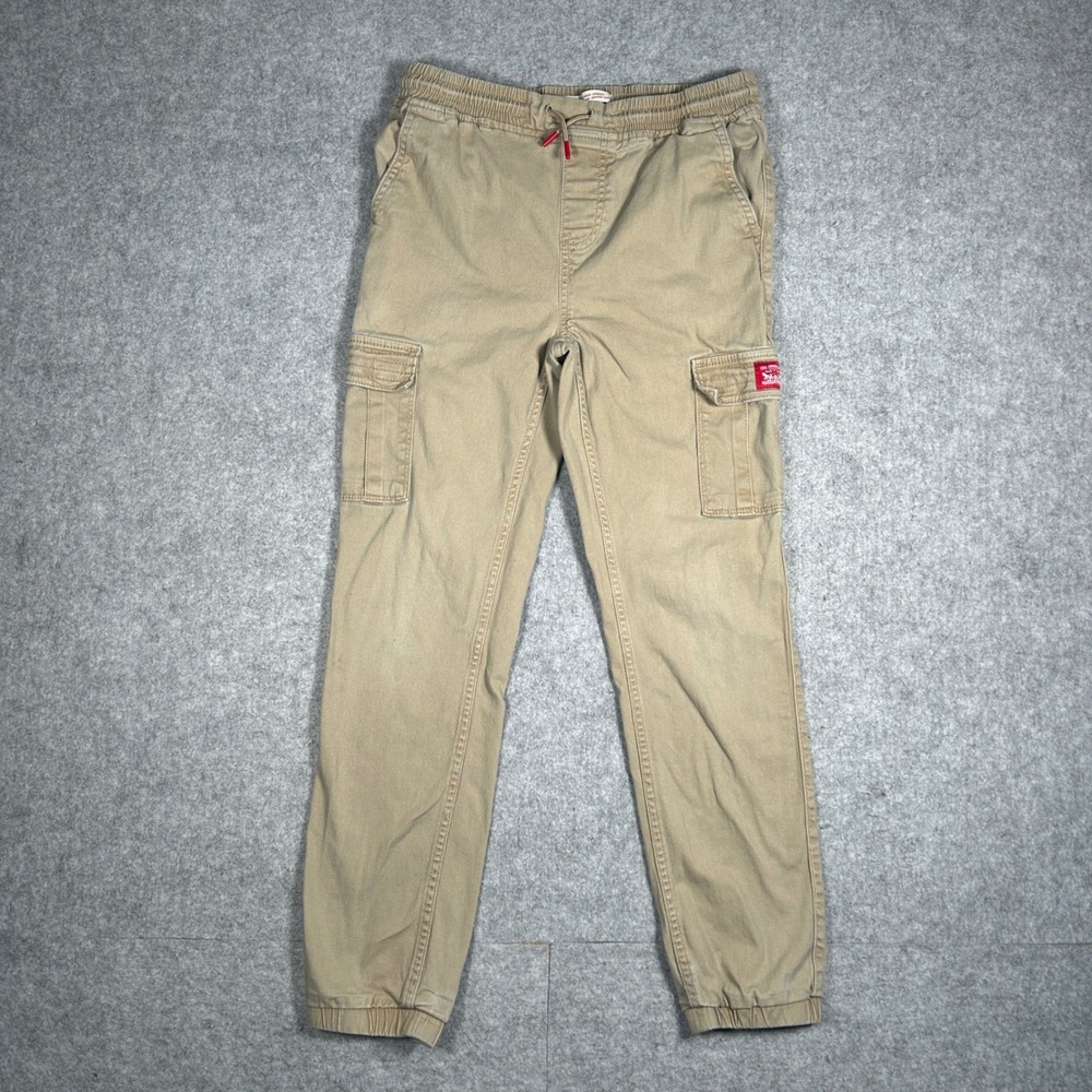 Levi's Cargo‎ Jogger Pants Women 16 Khaki Tan Cotton Stretch Casual Utility